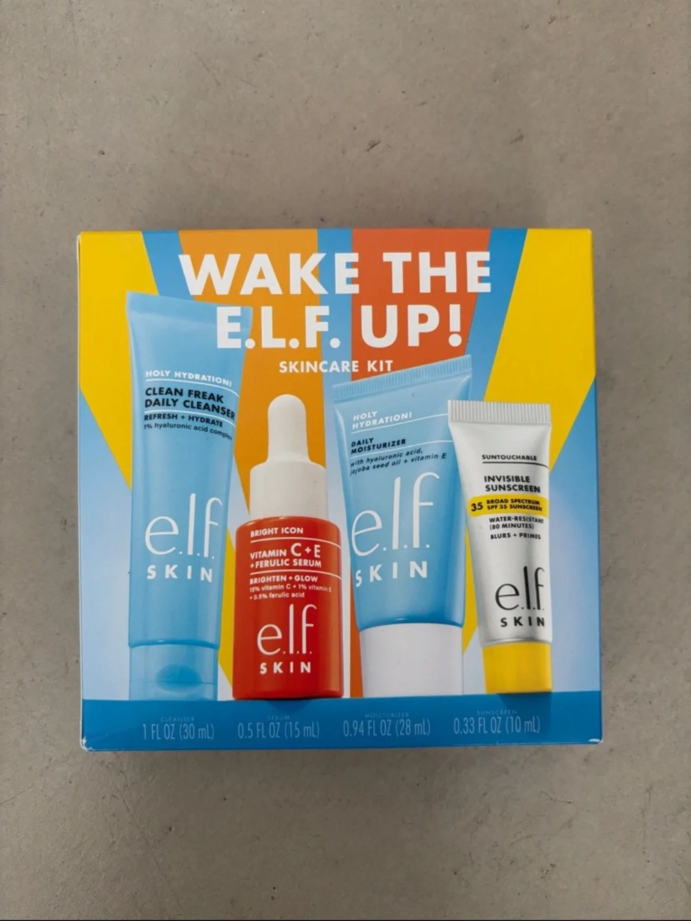 NIB ELF Skincare Wake the e.l.f. Up! Summer Skincare Kit for yourself or a gift!